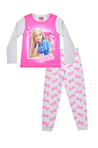 Barbie Offizieller Mattel langer Schlafanzug für Mädchen, Pink, rose, 128 von Barbie