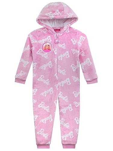 Barbie Onesie für Mädchen | Mädchen Onesies | Rosa Fleece-Pyjama für Kinder | Offizielle Ware | 122 von Barbie