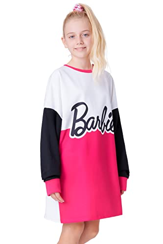 Barbie Pullover Kleid Kinder Mädchen (Weiß/Rot, 4-5 Jahre) von Barbie