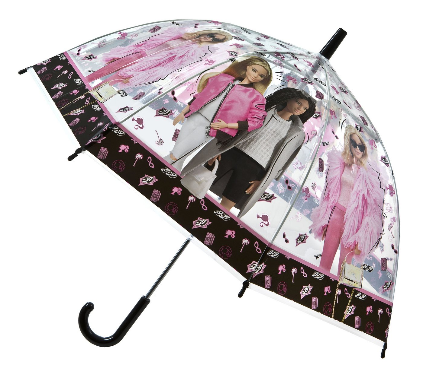 Barbie Regenschirm-Wanderstock Regenschirm für Kinder – Ø 69 cm, perfekter Schutz bei Regen von Barbie