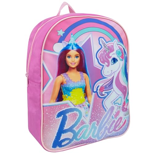Barbie Rucksack | Einhorn Tasche Mädchen Kindergarten | Mädchen Rucksack Für Die Schule | Eine Größe Rosa von Barbie