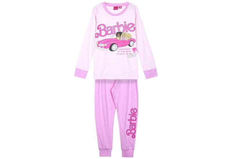 Barbie Schlafanzug (2 tlg) Mädchen Pyjama langarm Gr. 128 - 158 cm von Barbie