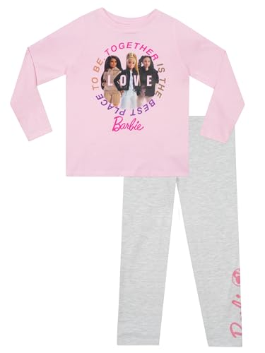 Barbie Schlafanzug | Mädchen Schlafanzug | Pyjama Kinder Mädchen | Rosa 134 von Barbie