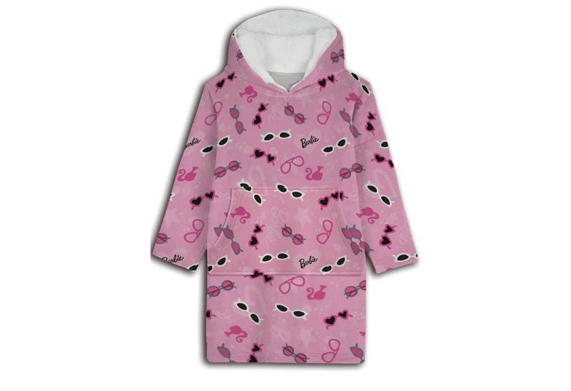 Barbie Sweatponcho Barbie Kuschelponcho Kuscheldecke mit Ärmeln Kapuze Tasche XS-L von Barbie