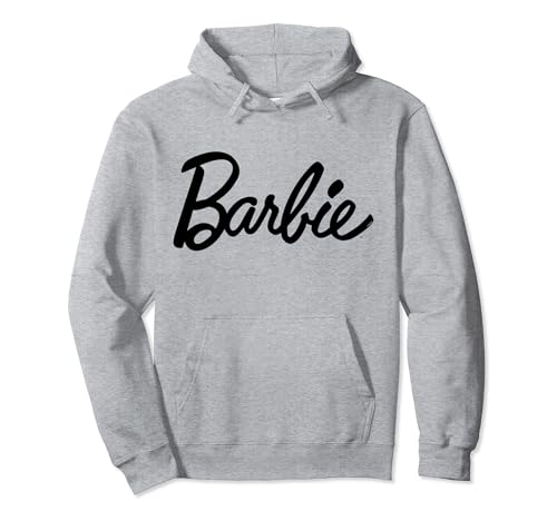 Barbie Sweatshirt Damen, offizielles Logo, Schwarz Pullover Hoodie von Barbie