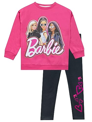 Barbie Sweatshirt Und Leggings | Co-Ord Set | Mädchen Outfits Und Bekleidungssets | 140 | Offizielle Ware von Barbie