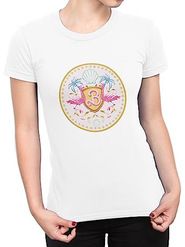 Barbie T-Shirt Damen | Baumwolle Tshirt Damen | T Shirts Damen Sommer Weiß L von Barbie