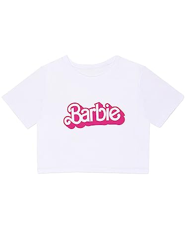 Barbie T-Shirt Damen | Crop Tops Damen| T Shirts Damen Sommer | Weiß L von Barbie