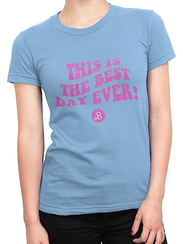 Barbie T-Shirt Damen | T Shirts Damen Sommer | Baumwolle Tshirt Damen | Blau M von Barbie