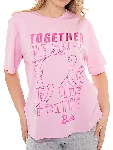Barbie T-Shirt Damen |T Shirts Frauen Sommer | Baumwolle Hemd Damen | Rosa L von Barbie