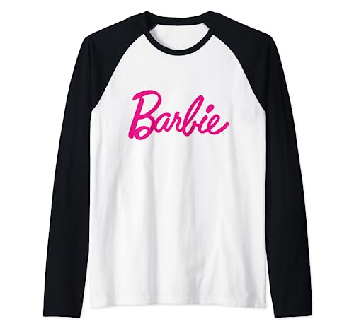 Barbie T-Shirt für Damen, offizielles Barbie-Logo, mehrfarbig Raglan von Barbie