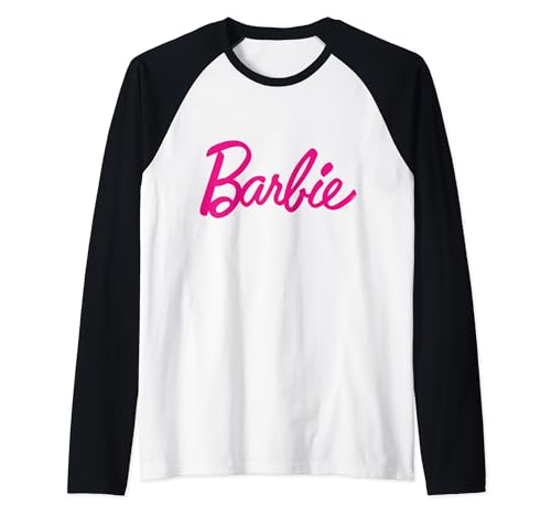 Barbie T-Shirt für Damen, offizielles Barbie-Logo Raglan von Barbie