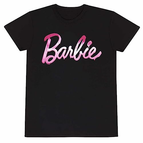 Barbie T-Shirt für Erwachsene, Unisex, mit geschmolzenem Logo, Größe S, Schwarz, S, Schwarz , Large [video game] von Barbie