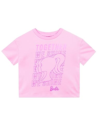 Barbie T-Shirt für Mädchen | Baumwolle Kinder Kleidung | T-Shirt Mädchen | Rosa 128 von Barbie