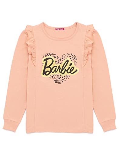 Barbie t-Shirt mädchen Kinder Puppe Leopard Druck Herz rosa gespräch 5-6 Jahre von Barbie