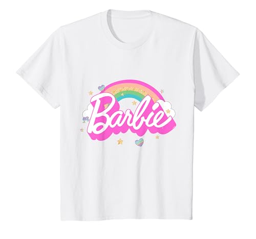 Kinder Barbie T-Shirt, offizielles Design, Regenbogen-Barbie, mehrere Farben T-Shirt von Barbie