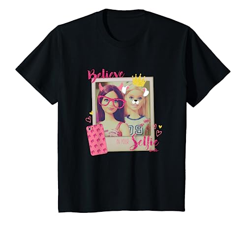 Kinder Barbie T-Shirt für Mädchen, offizielles Barbie Selfie T-Shirt von Barbie