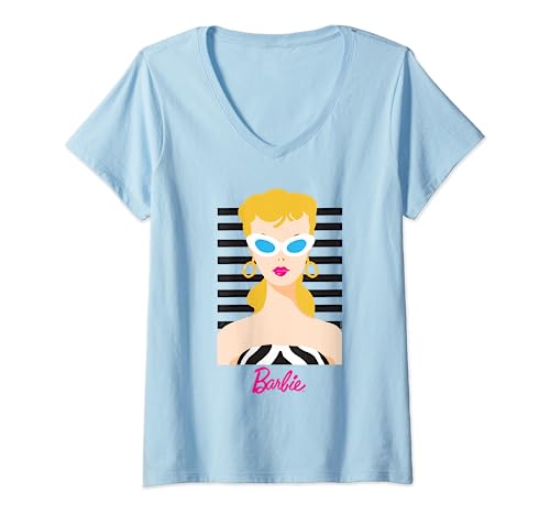 T-Shirt Barbie Damen, offiziell, BB60, mehrere Farben T-Shirt mit V-Ausschnitt von Barbie