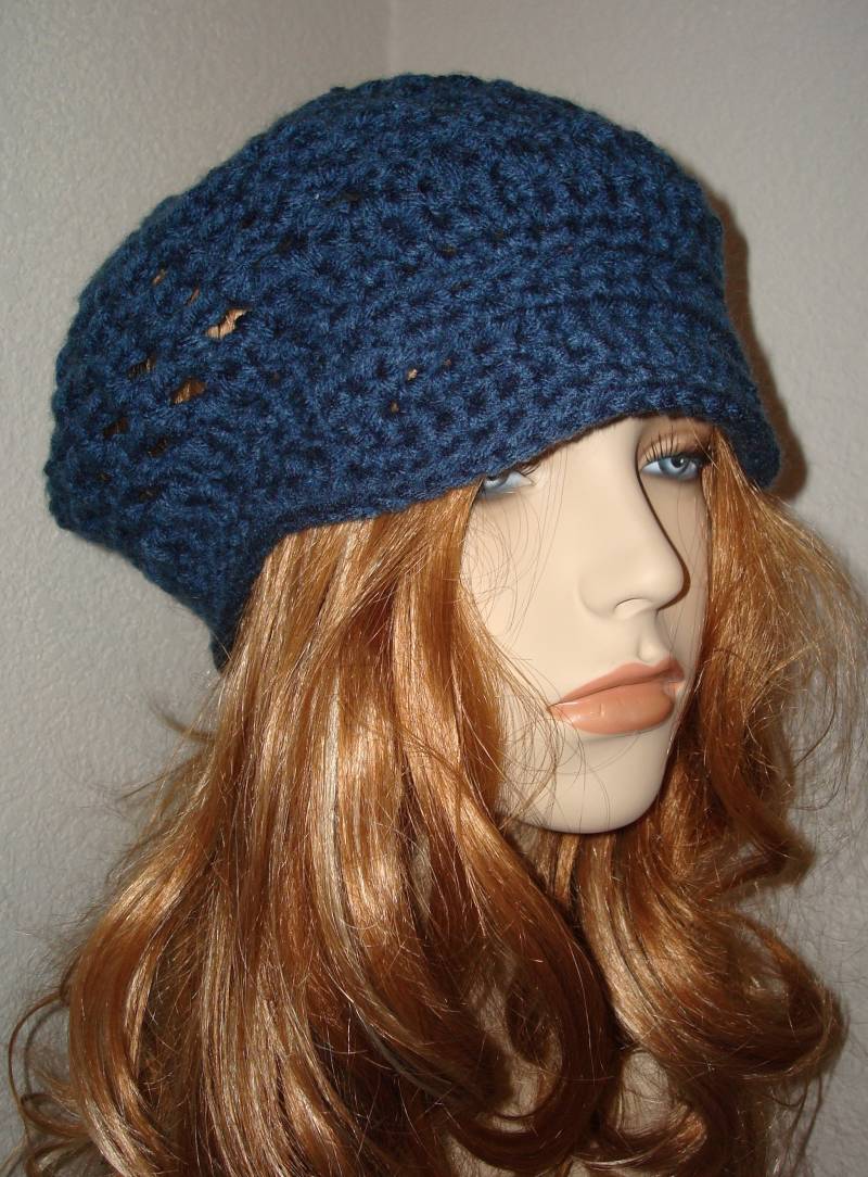 Slouchy Open Mesh Ballonmütze/Frühlingszeit Hut/Accessoires/Mode/Herbst Accessoires/Beanie Häkelmütze/Slouch Mütze/Blau Slouchy Open Mesh Ballonmütze/Frühlingszeit Hut/Accessoires/Mode/Herbst Accessoires/Beanie Häkelmütze/Slouch Mütze/Blau von BarbiesCraftingNook