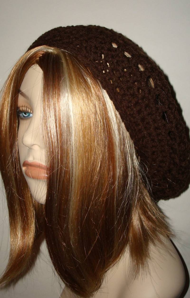 Sommerzeit Hand Gehäkelte Slouchy Offene Mesh Tam/ Damen Baskenmütze/Damen Accessoires/Teen Es Accessoires/Fashion von BarbiesCraftingNook