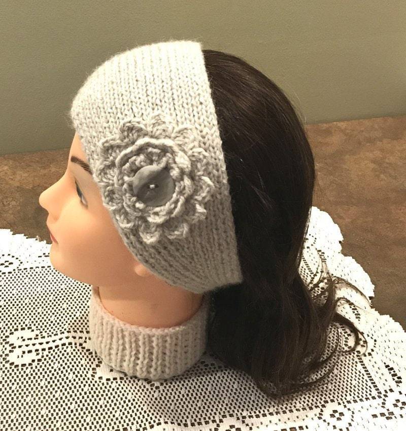 Alpaka Handgestricktes Stirnband/Ohrenwärmer Grau | Artikel #128 Alpaka Handgestricktes Stirnband/Ohrenwärmer Grau | Artikel #128 von BarbooCreations