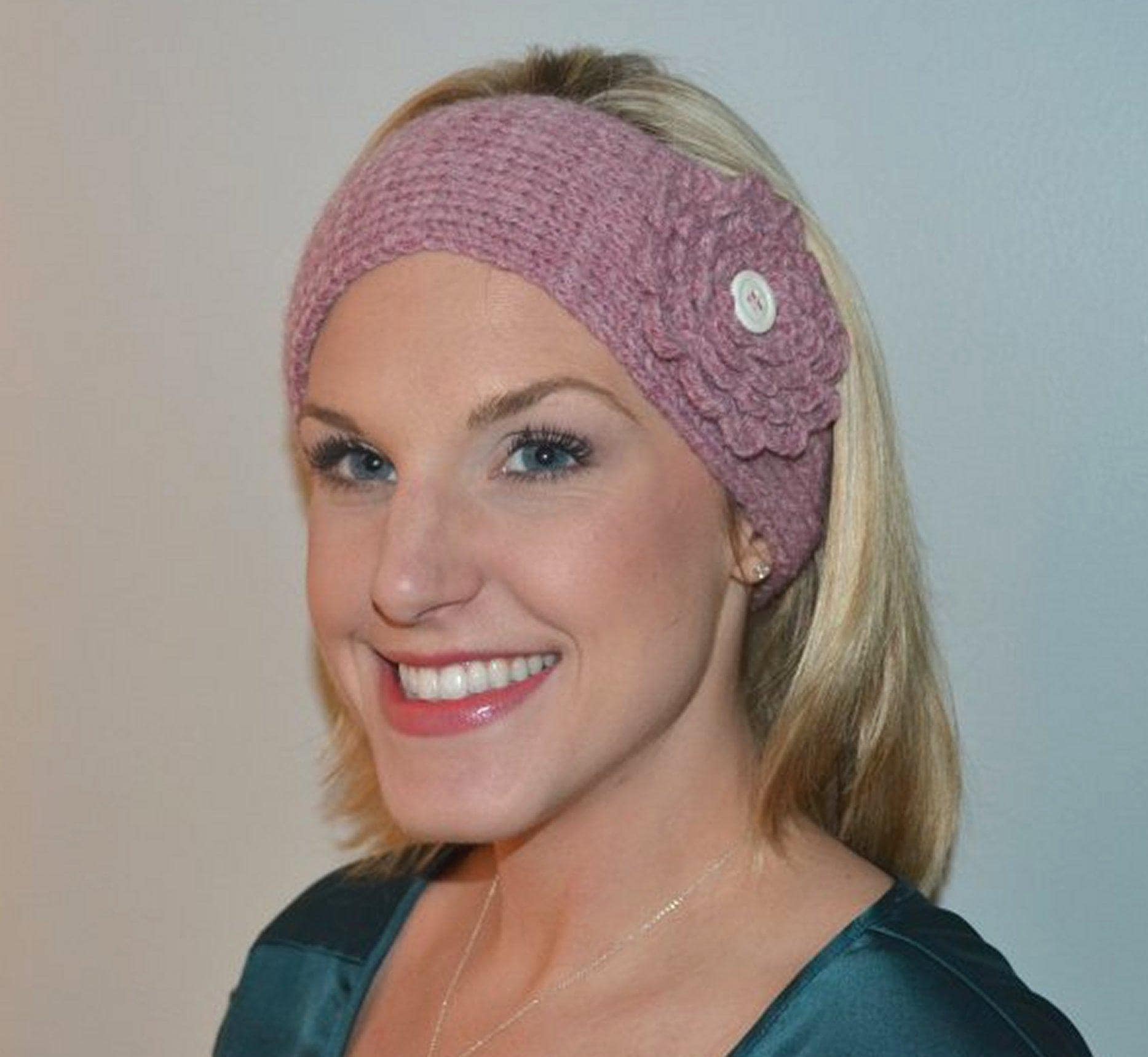 Handgestricktes Stirnband/Ohrenwärmer Aus Lammwolle Und Acryl in Rose Heather | Artikel #101 Handgestricktes Stirnband/Ohrenwärmer Aus Lammwolle Und Acryl in Rose Heather | Artikel #101 von BarbooCreations