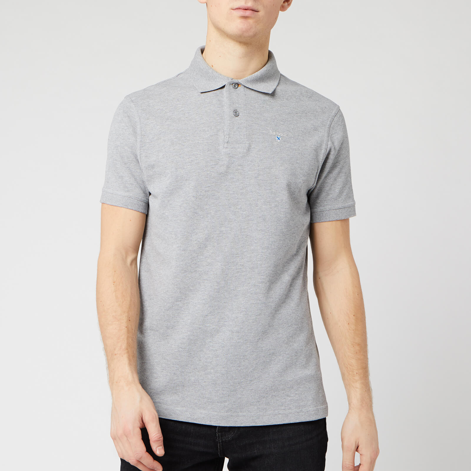 Barbour Heritage Men's Sports Polo - Grey Marl - S von Barbour Heritage