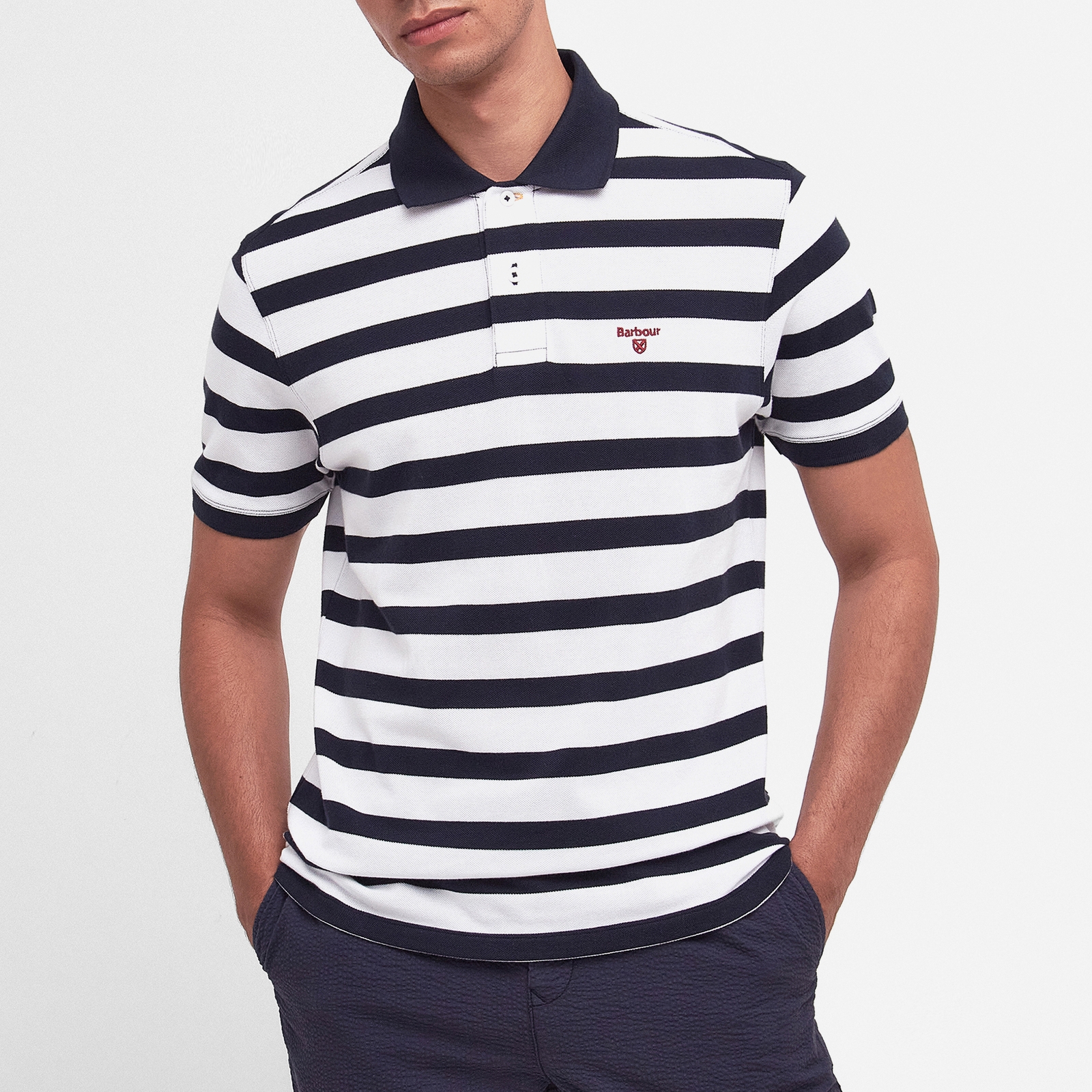 Barbour Heritage Stripe Sports Cotton Polo Shirt - M von Barbour Heritage