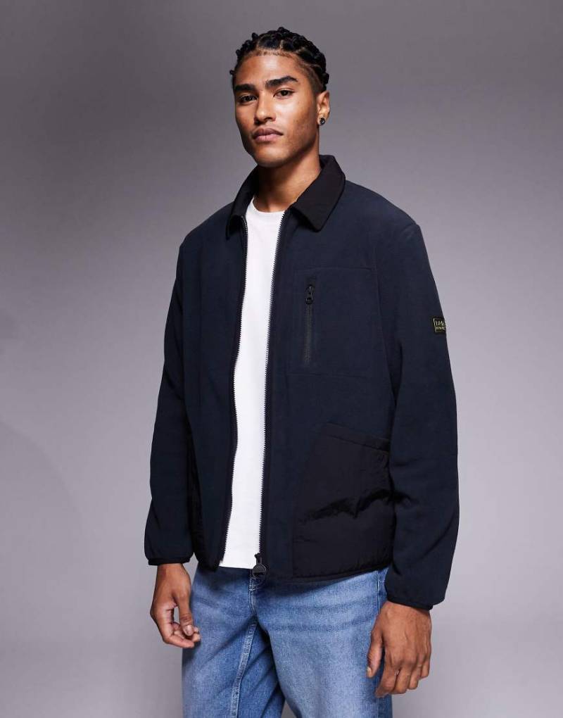 Barbour International - Albby - Hemdjacke aus Microfleece in dunklem Marineblau von Barbour International