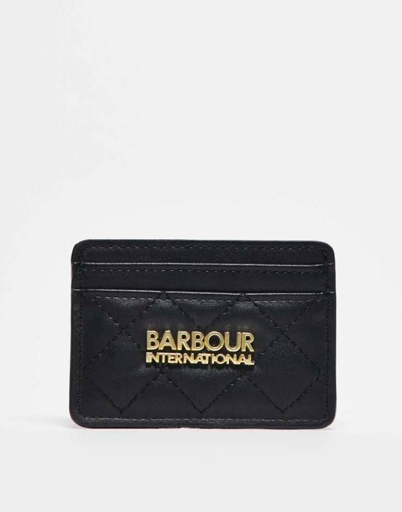 Barbour International - Aurora - Kartenetui in Schwarz mit goldfarbenem Detail von Barbour International
