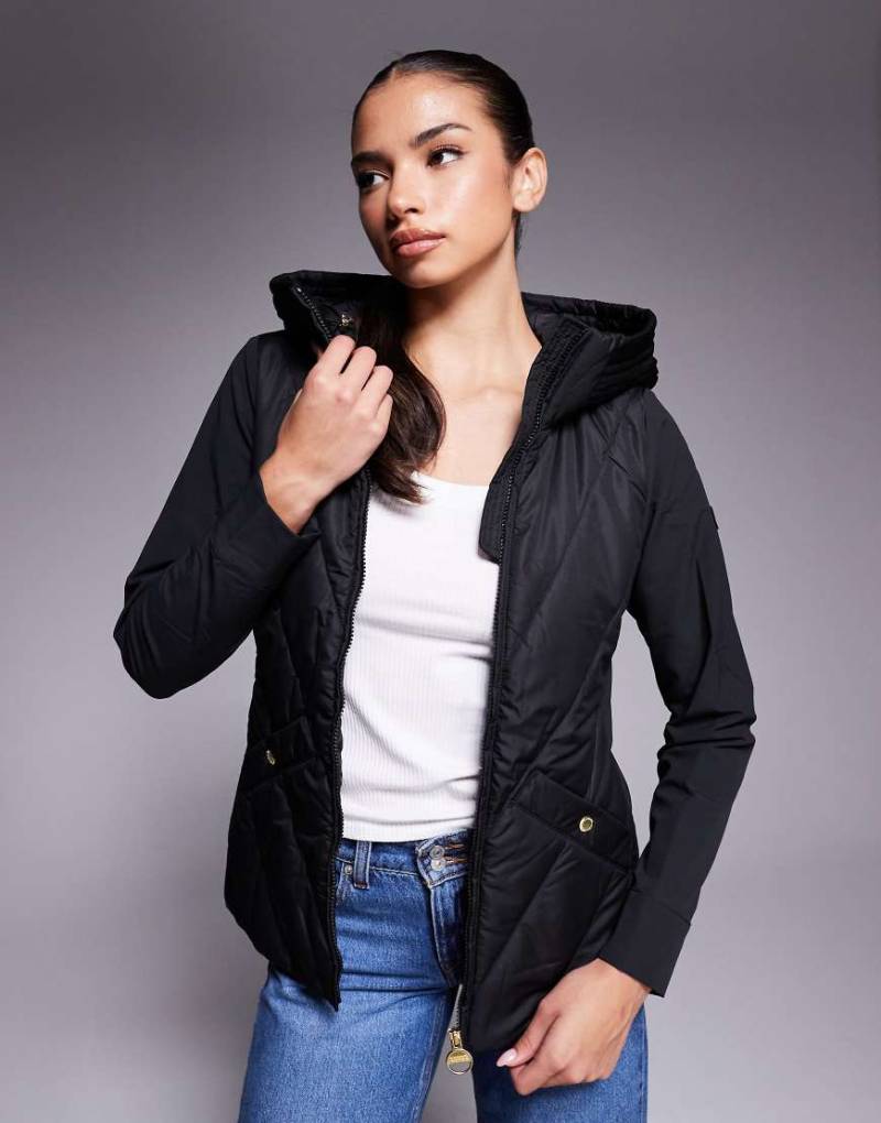 Barbour International - Diablo - Gesteppte Sweat-Jacke in Schwarz von Barbour International