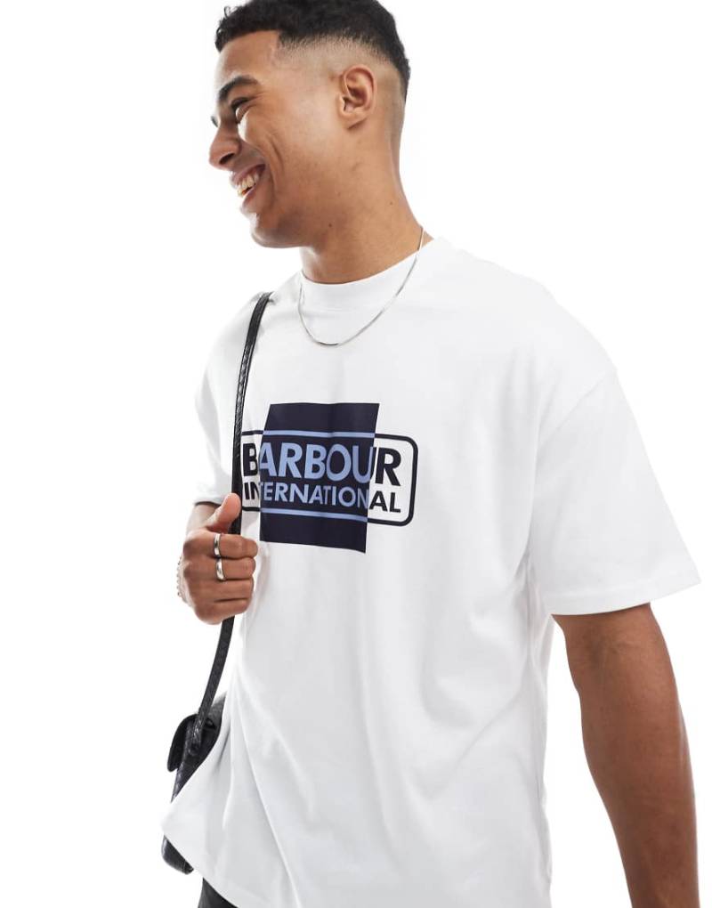 Barbour International - Divide - T-Shirt in Weiß von Barbour International