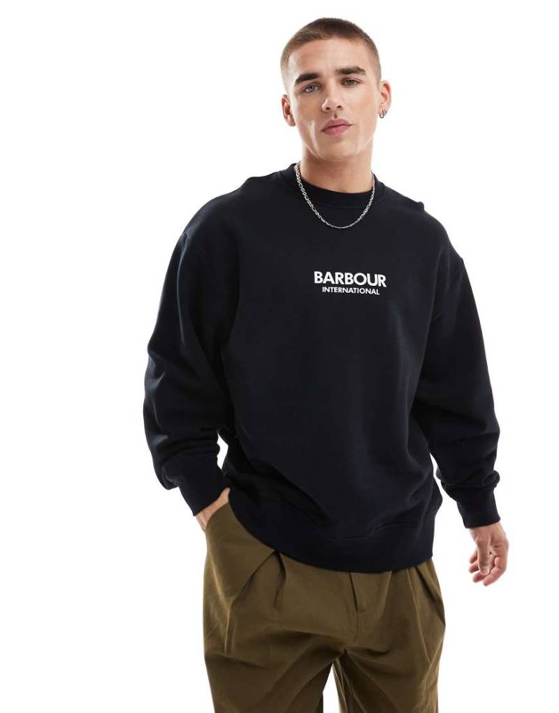 Barbour International - Formula Os - Sweatshirt in Schwarz mit Rundhalsausschnitt von Barbour International