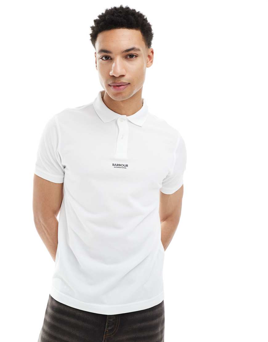 Barbour International - Formula - Polohemd in Weiß, exklusiv bei ASOS Barbour International - Formula - Polohemd in Weiß, exklusiv bei ASOS von Barbour International