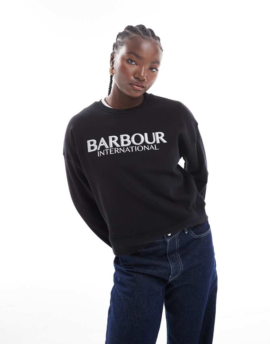 Barbour International - Franchesca - Sweatshirt in Schwarz mit Logo von Barbour International