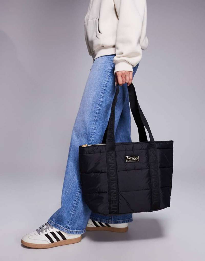 Barbour International - Gesteppte Tragetasche in Schwarz von Barbour International