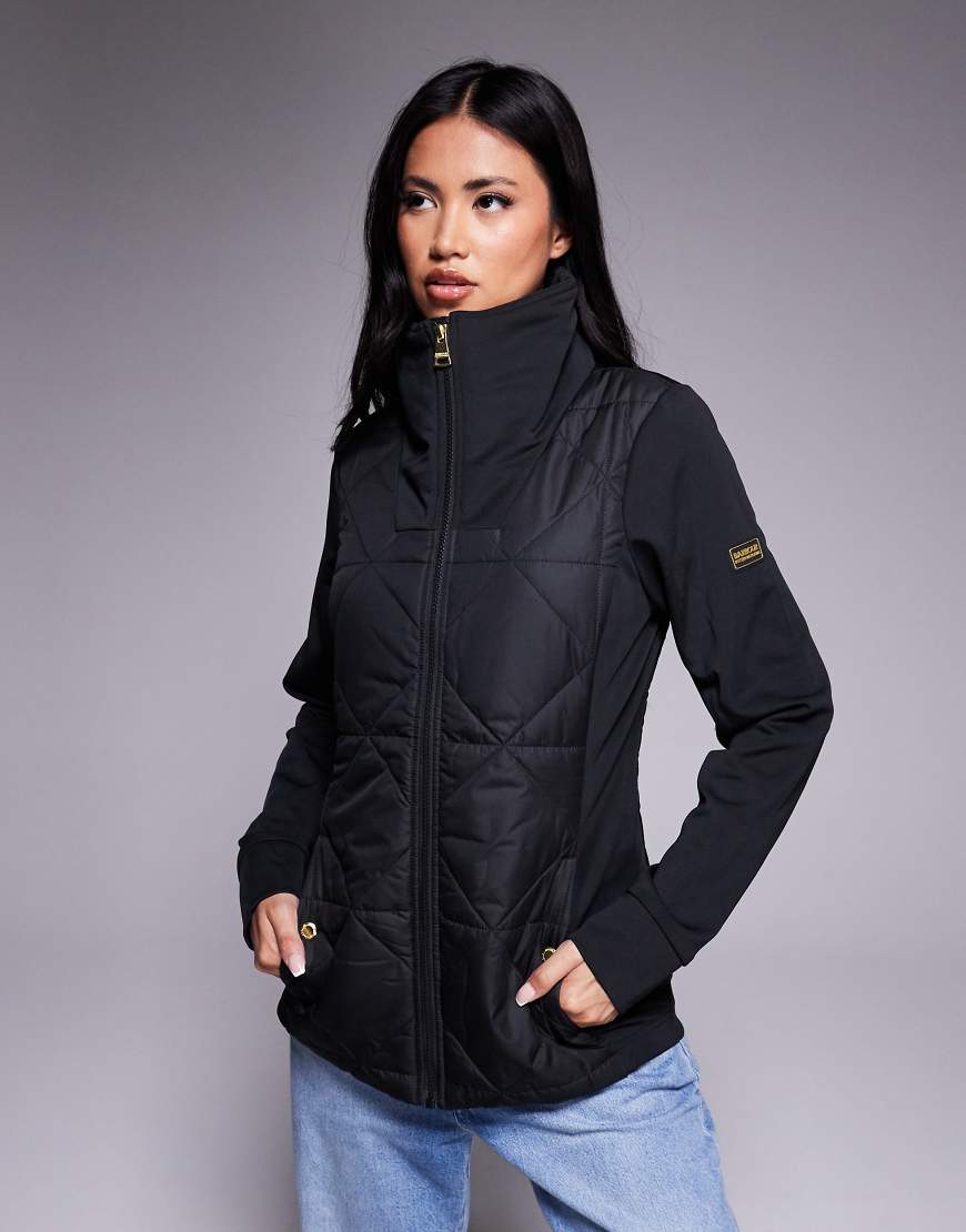 Barbour International - Kyla - Gesteppte Sweat-Jacke in Schwarz Barbour International - Kyla - Gesteppte Sweat-Jacke in Schwarz von Barbour International