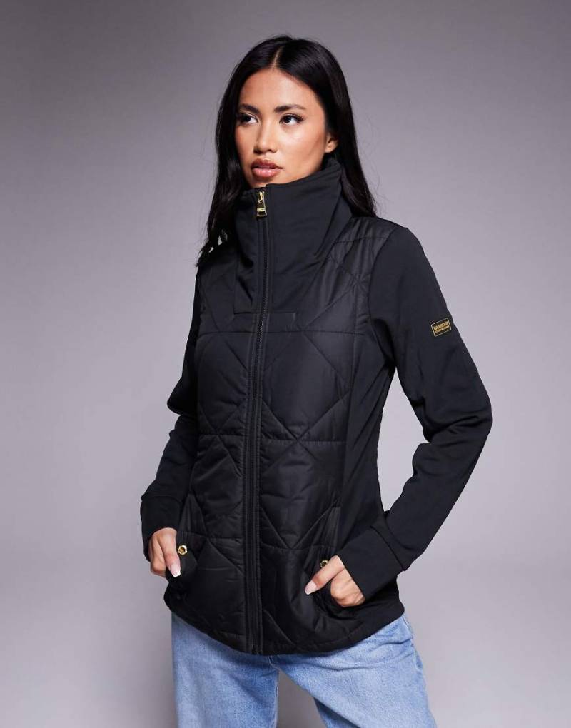 Barbour International - Kyla - Gesteppte Sweat-Jacke in Schwarz Barbour International - Kyla - Gesteppte Sweat-Jacke in Schwarz von Barbour International