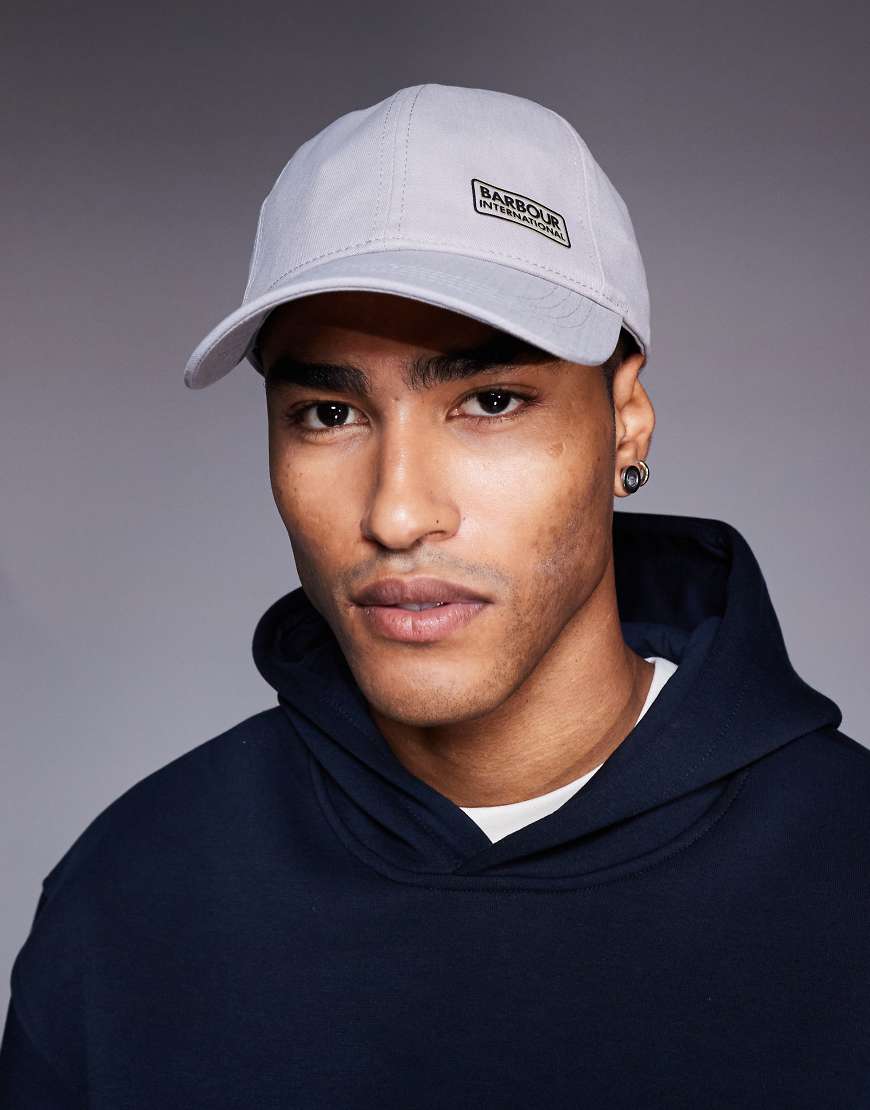 Barbour International - Norton - Kappe aus Drill in Ultimate Grey/Shadow-Grau von Barbour International