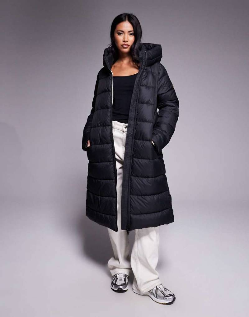 Barbour International - Olivio - Longline-Pufferjacke mit Oversize-Passform in Schwarz von Barbour International