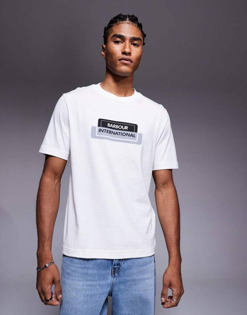 Barbour International - Optic - T-Shirt in Weiß von Barbour International