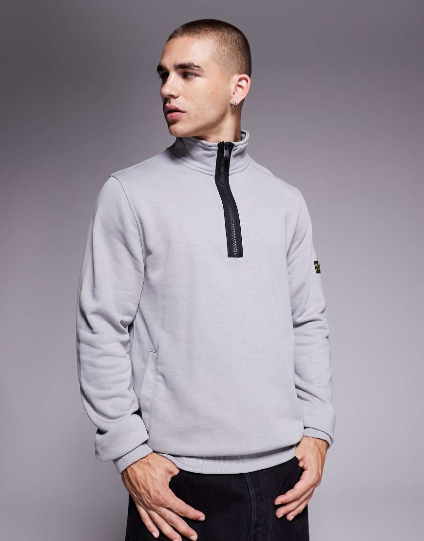 Barbour International - Outline - Sweatshirt in Ultimate Grey mit Trichterkragen-Grau von Barbour International