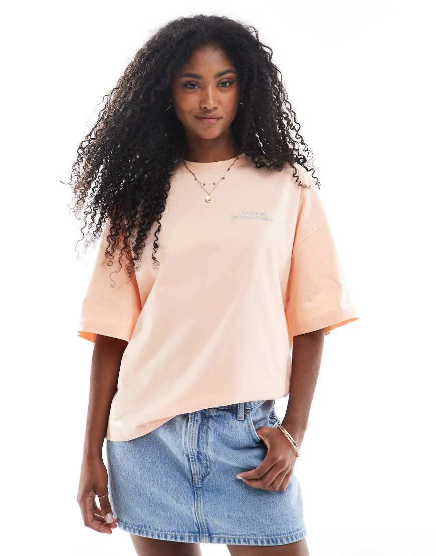 Barbour International - Palma - T-Shirt in Pfirsich-Orange von Barbour International