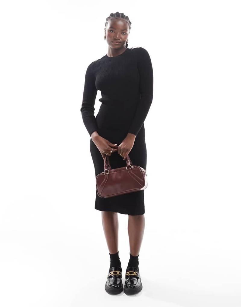 Barbour International - Peyton - Midi-Strickkleid in Schwarz von Barbour International