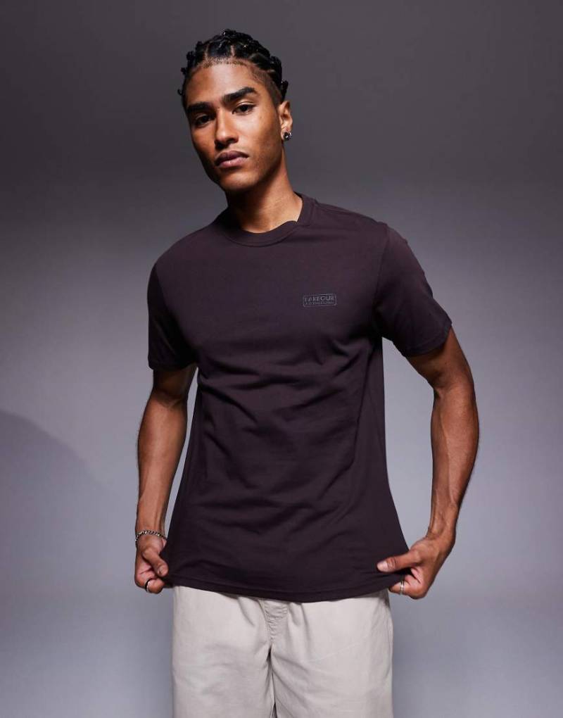 Barbour International - T-Shirt in Java-Rot mit kleinem Logo von Barbour International