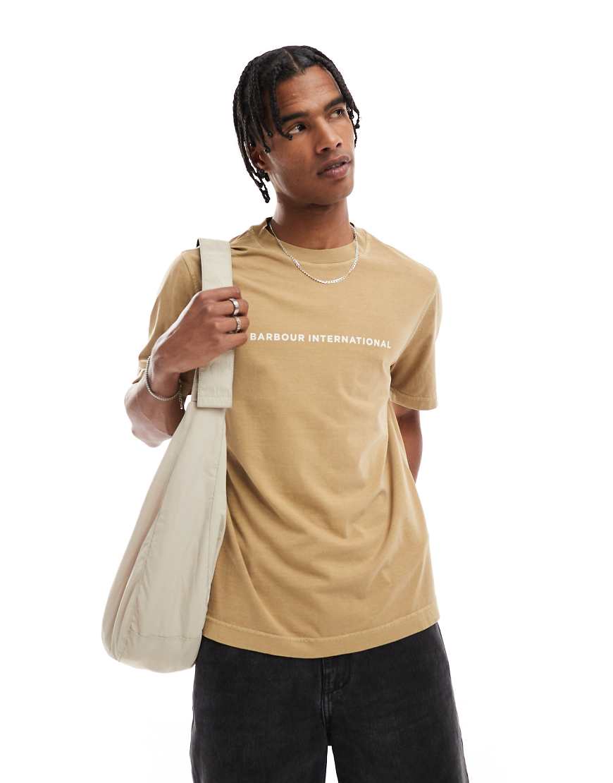 Barbour international - Perkins - T-Shirt in Beige-Neutral Barbour international - Perkins - T-Shirt in Beige-Neutral von Barbour International