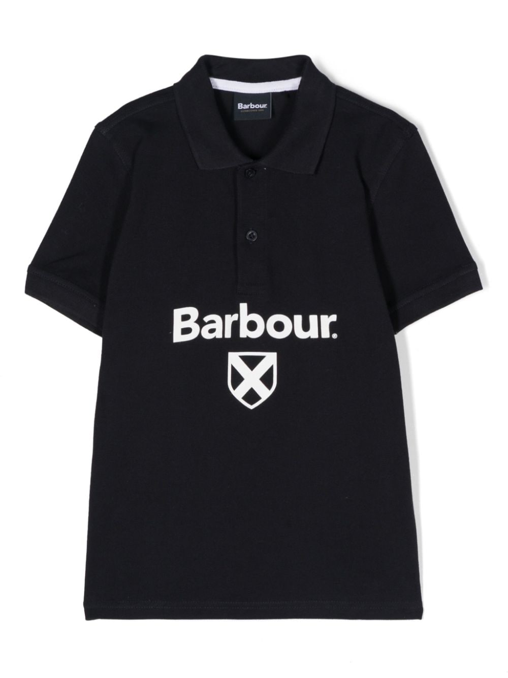 Barbour Kids Poloshirt mit Logo-Print - Blau von Barbour Kids