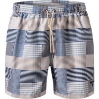 Barbour Herren Badeshorts grau Mikrofaser Kariert von Barbour