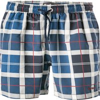 Barbour Herren Badeshorts blau Mikrofaser Kariert von Barbour