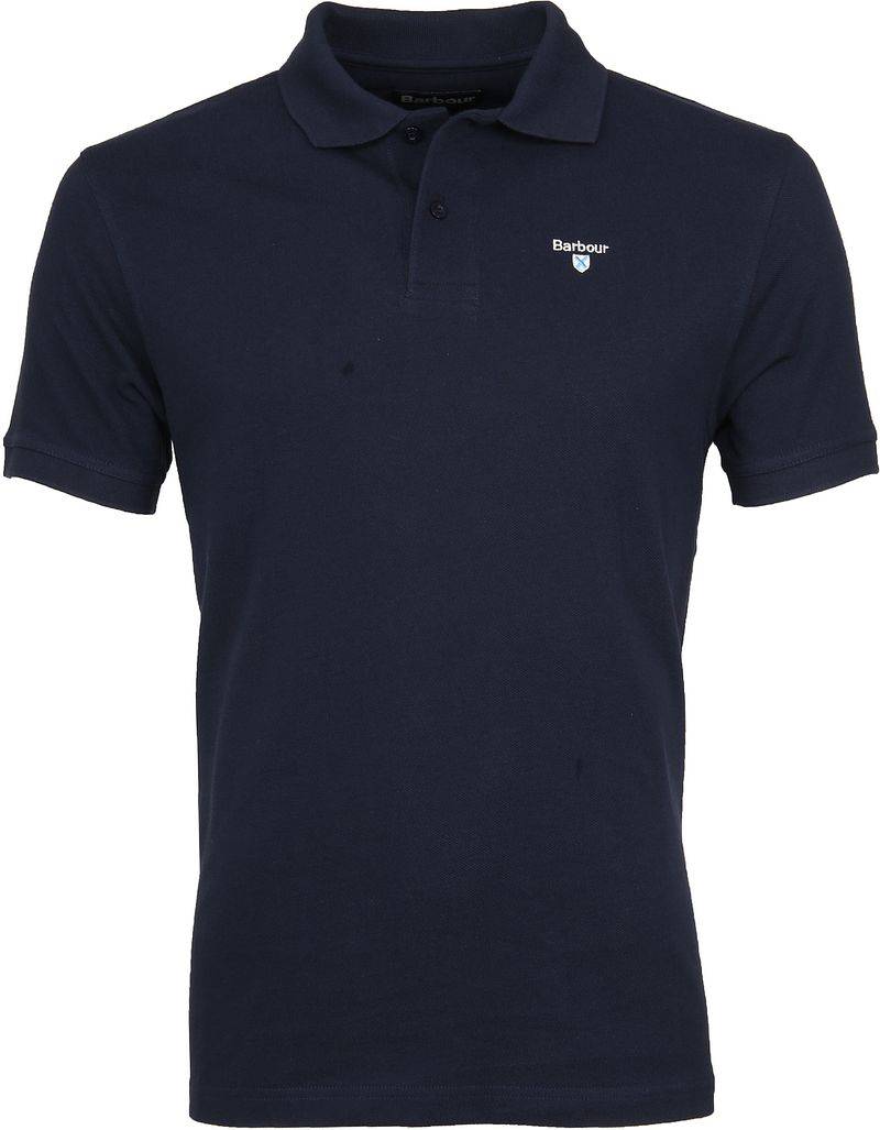 Barbour Basic Poloshirt Dunkelblau - Größe M von Barbour